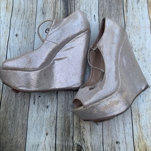 Metallic Gold Heels
